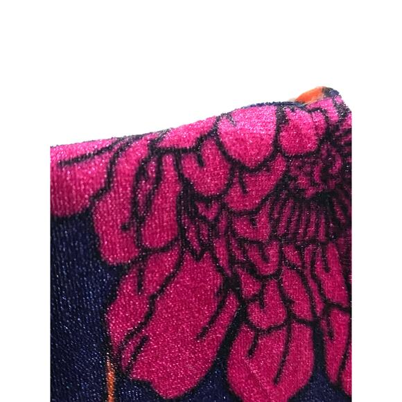 Maggy London Velvet Mini Fit & Flare Dress 3X Floral Bloomcore Prairie Boho NWT - Picture 3 of 8